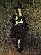 Gerard Ter Borch man in black, c oil painting on canvas